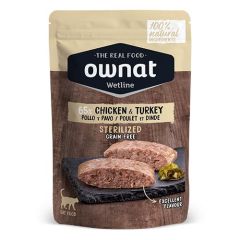 Ownat Wetline Cat Sterilized Chicken & Turkey(Beutel) 12 x 85 gr