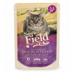 Sam's Field Cat Turkey Fillets & Carrot (Beutel) - 24 x 85 gr