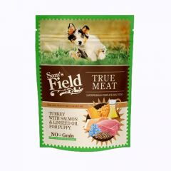 Sam's Field Puppy Turkey with Salmon & Linseed oil (Beutel) - 12 x 200 gr