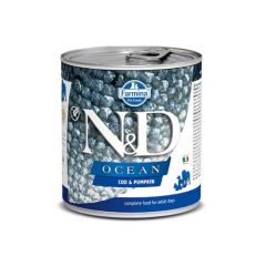 Farmina N&D Ocean Adult Kabeljau, Kürbis und Garnelen (Dosen) 285 gr x 6