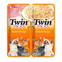 Churu Cat Twin Chicken in Chicken Broth - 12 x 80 gr (Lieferung 3 - 5 Tages)