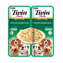 Churu Dog Twin Chicken & Vegetables in Chicken Broth - 12 x 80 gr (Lieferung 3 - 5 Tages)
