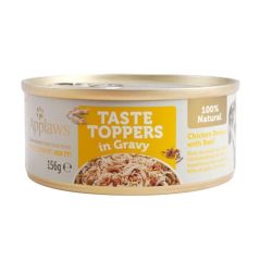 Applaws Dog Taste Toppers in Gravy Chicken with Beef (Dosen) 156 gr x 12