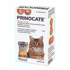 Prinocate Antiparasitario Katzen pequeños und Hurones 0,4 ml (3 pipetas)