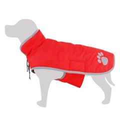 Regenmantel Hund rot