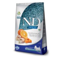 Farmina N&D Grain Free Ocean Adult Mini Kabeljau & Kürbis Hund