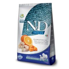 Farmina N&D Grain Free Ocean Adult Medium & Maxi Kabeljau & Kürbis Hund