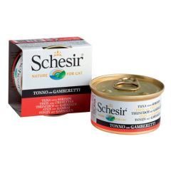 Schesir Katze Thunfisch und Garnelen in Gelatine (Dosen)