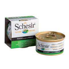 Schesir Katze Thunfisch mit Hähnchen in Gelatine (Dosen)
