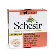 Schesir Gato Filete de Pollo y Dorada en caldo (Dosen)