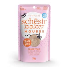 Schesir Gato Baby Mousse de Pollo con Salmón (Beutel)