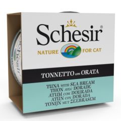 Schesir Katze Thunfisch mit Meerbrasse in Gelatine 85 gr x 14