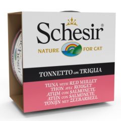 Schesir Katze Thunfisch mit Meerbarbe in Gelatine 85 gr x 14