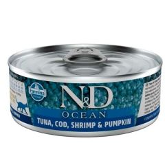 Farmina N&D Cat Ocean Tuna Cod Pumpkin (Dosen) 30 x 70 gr