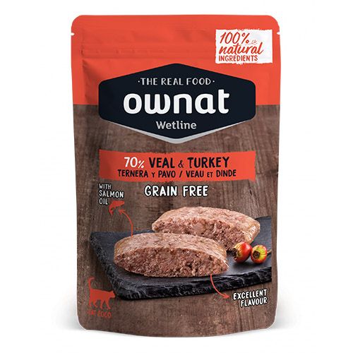 Ownat Wetline Cat Veal & Turkey (Beutel) 12 x 85 gr
