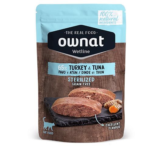 Ownat Wetline Cat Sterilized Turkey & Tuna (Beutel) 12 x 85 gr