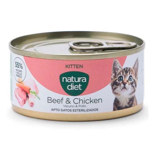 Natura Diet Cat Kitten Beef & Chicken (Dosen) - 24 x 85 gr