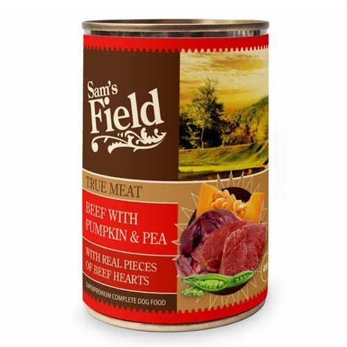 Sam's Field True Meat Beef with Pumpkin & Pea (Dosen) - 6 x 400 gr
