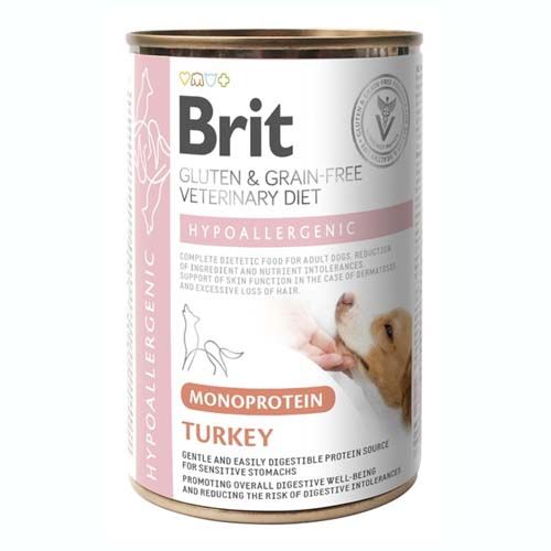 Brit GF Veterinary Diet Dog Hypoallergenic Turkey (Latas) - 400 gr x 6