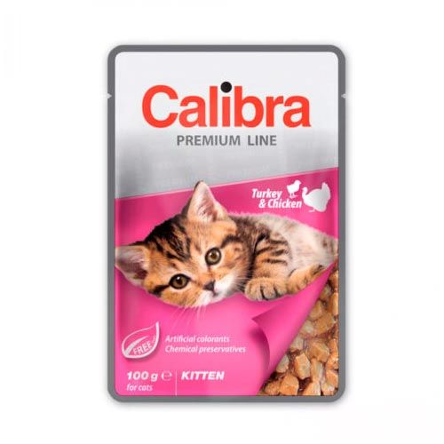 Calibra Cat Kitten Turkey & Chicken in Gravy (Beutel) 24 x 100 gr