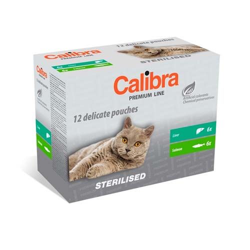 Calibra Cat Salmón Hígado Multipack (Beutel) 12 x 100 gr