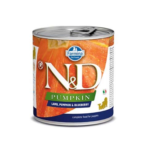 Farmina N&D Pumpkin Puppy Lamm und Blaubeeren (Dosen) 285 gr x 6
