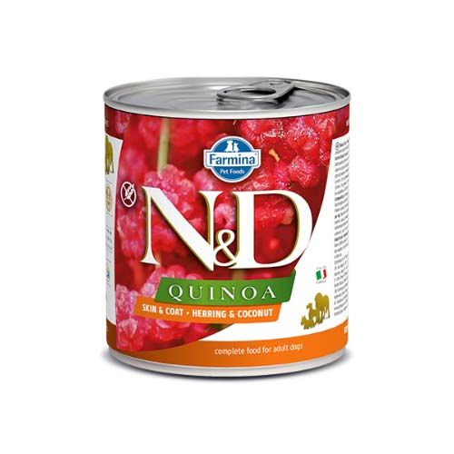 Farmina N&D Quinoa Skin Coat Hering (Dosen) 285 gr x 6