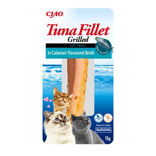 Churu Cat Tuna Fillet in Squid Broth - 12 x 15 gr (Lieferung 3 - 5 Tages)