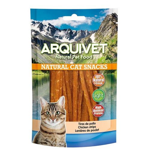 Snack Katzen - Hühnerstreifen - 50 g Arquivet