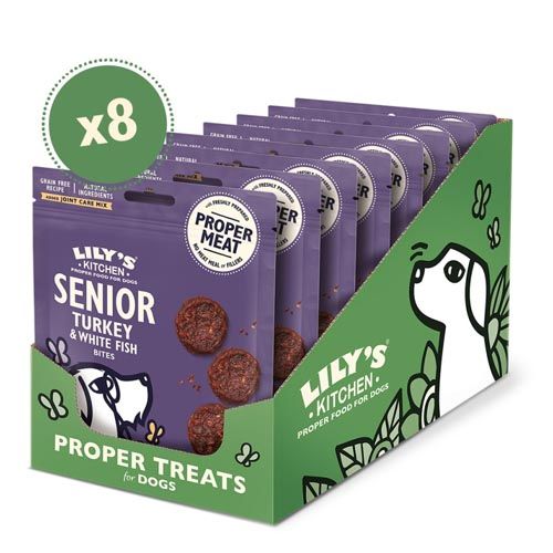Lily's Kitchen Turkey & White Fish Bites For Senior Dogs 8X70 Gr (Lieferung 3 - 5 Tages)