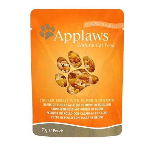 Applaws Cat Beutel Huhn mit Kürbis (70 gr x 12)