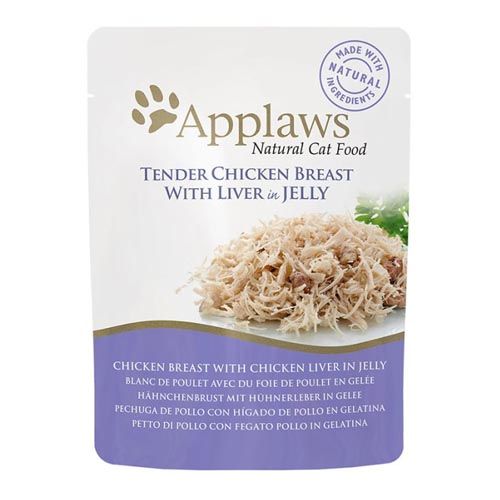 Applaws Cat Pouch Leber und Huhn in Gelee (70 gr x 16)