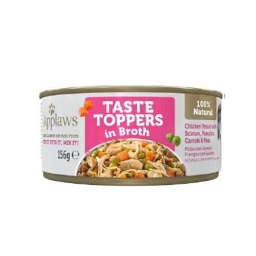 Applaws Dog Taste Toppers in Broth Chicken, Salmon & Vegetables (Dosen) 156 gr x 12