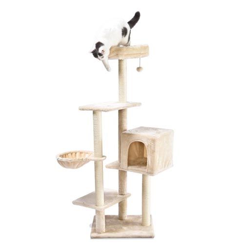 Kratzbaum Katzen Snow mit abnehmbarem Bett