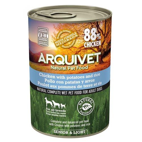 Arquivet Wet Dog Food Senior & Light Chicken (Dosen)