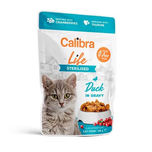 Calibra Cat Life Sterilised Duck in Gravy (Beutel)