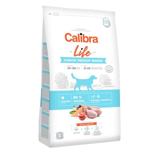 Calibra Dog Life Junior mittelgroße Rassen Hähnchen