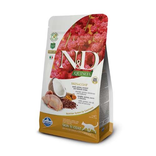 Farmina N&D Grain Free Quinoa Skin & Coat Wachtel Katze