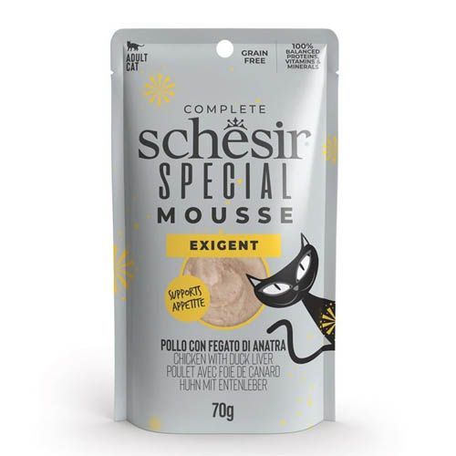 Schesir Gato Special Mousse Exigent Pollo con Hígado de Pato (Beutel)
