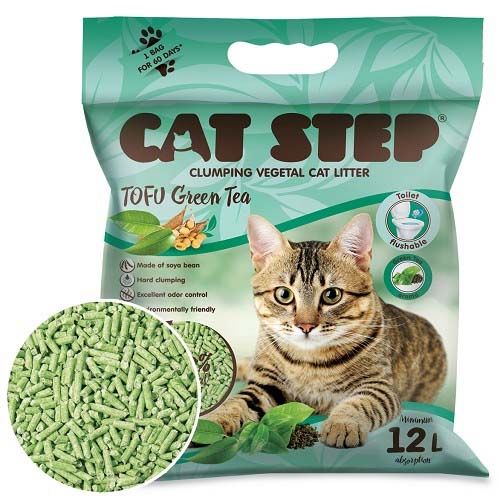 Cat Step Tofu Green Tea Biologisch abbaubares pflanzliches Katzenstreu