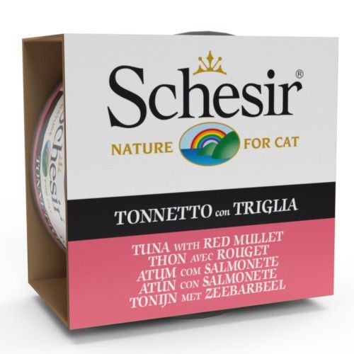 Schesir Katze Thunfisch mit Meerbarbe in Gelatine 85 gr x 14