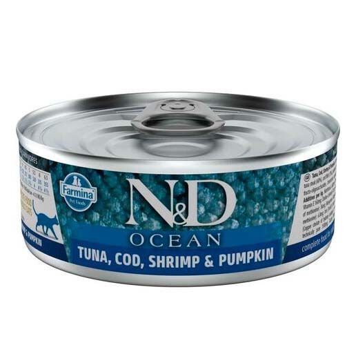 Farmina N&D Cat Ocean Tuna Cod Pumpkin (Dosen) 30 x 70 gr
