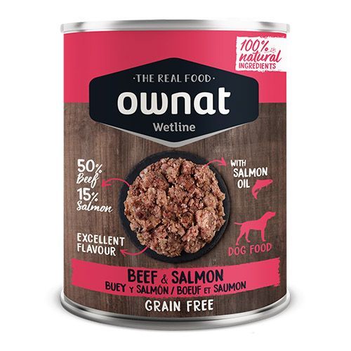 Ownat Wetline Dog Beef & Salmon (Dosen) 12 x 395 gr